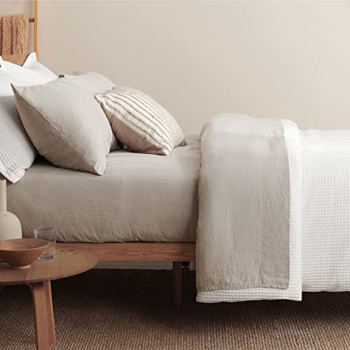 Bedsure Linen Sheets Set King Size - 100% Linen Bed Sheets Deep Pocket Sheets, Breathable Bedding Set, Washed French Linen Sheet (Natural, 108"X102") #TOP6