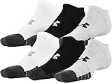Under Armour Adult Performance Tech No Show Socks, Multipairs , Steel Assorted (6-Pairs) , Medium