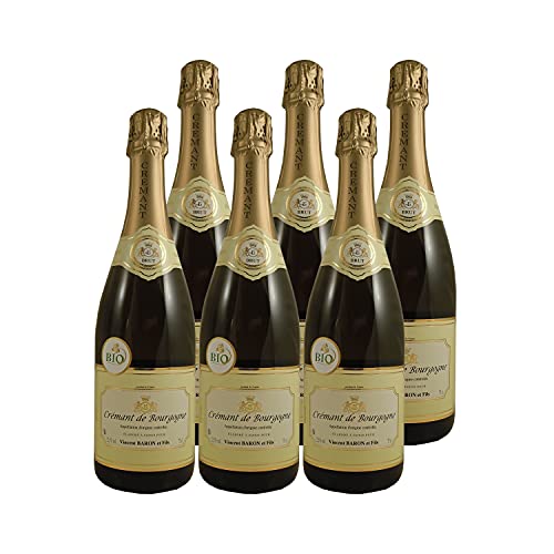 Crémant de Bourgogne Brut Orgánico – Chardonnay – Vincent Baron et Fils – 6 Botellas 75cl Crémant de Bourgogne Brut Orgánico – Chardonnay – Vincent Baron et Fils – 6 Botellas 75cl