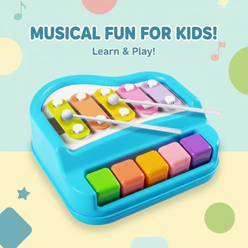 Image of StarAndDaisy 5 Key Xylophone Musical Toy for Kids Boys & Girls with Piano Keys & Sticks Baby Musical Toys for Toddlers & Infants | Educational Learning Toy | Music Instrument for Kids 1-5 Years