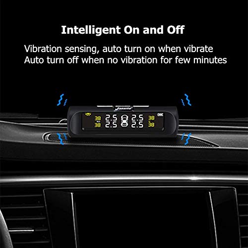 Tire Pressure Monitoring System, Tpms Tire Pressure Monitor System Colored Screen Universal Wireless Lcd Display Waterproof External Sensors Real-Time Detection Tire Pressure Temperature 0-62 Psi #TOP4
