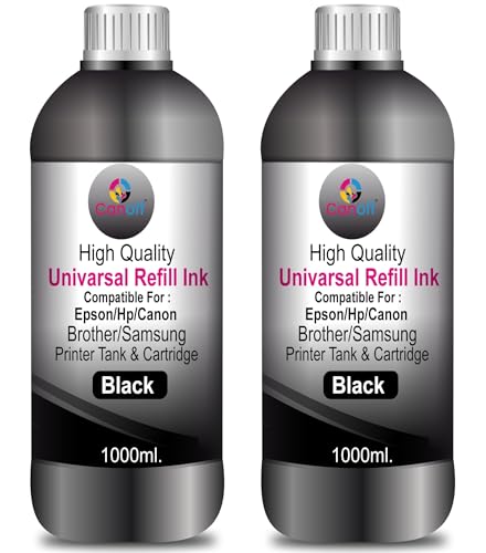 Image of CANOFF Black Refill Ink Compatible for Can: E470, E477, E400, E410, E417, E560, E3370, E4570, Mg2577S, MG2570S, Mg3570, TS207, TS307, Mx377, Mp145 Printer (Cannon Printer Refill Ink, Black 2 Bottle)
