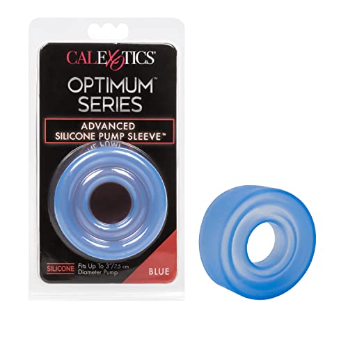CalExotics Advanced Silicone Pump Sleeve - Male Penis Pump Comfort Ring Accessory - 3 inch - Blue