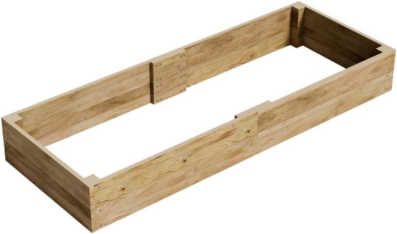 Conka Garden - Wooden Raised Bed Kit - Large Garden Planters for Vegetables, Herbs, Flowers โ Start Growing Plants Earlier & Better - Durable & Resistant FSC Treated Timber 90cm L x 240cm W x 30cm H