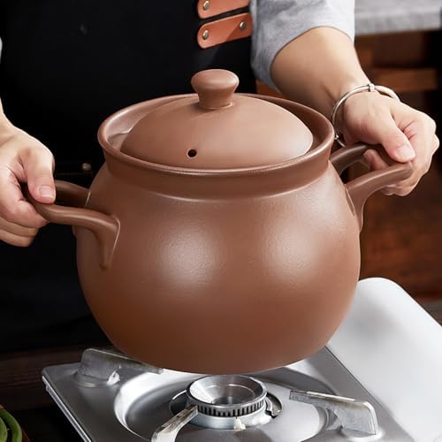 Terracotta Ceramic Cookware With Lid Terracotta Clay Casserole Pot - Ceramic Cookware With Lid For Soup & Stew Ceramic Soup Pot