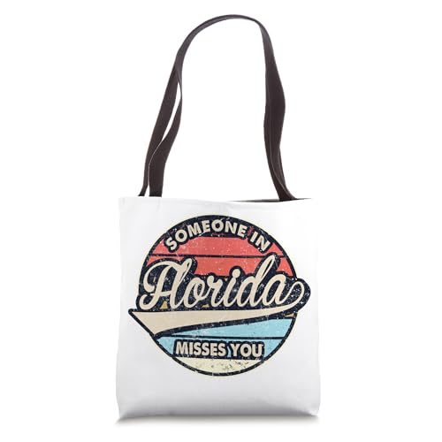 Someone In Florida Misses You US State Tote Bag miniatura 1