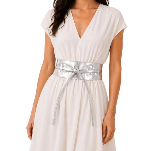 Image of FASHIONGEN - Woman Italian leather Obi belt, CASSIANE
