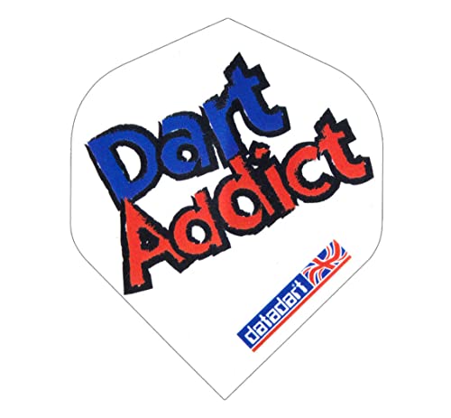 Datadart CMF 11 Dart Addict Lot de 5 ailettes de fléchettes de forme standard Blanc Cover