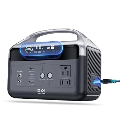 DaranEner Portable Power Station 56000mAh, 179.2Wh LiFePO4 Battery Backup w/ 2 300W (Peak 600W) AC Outlets, 1.5hrs Fast Charging, Power Bank for Hurricane Emergency/Outdoor Camping/RVs/Home Use