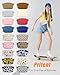 Pritent Fanny Packs for Women Cross Body Bag Waterproof Belt Bag with Adjustable Strap and Zipper Back Pocket Small Crossbody Bags Fashion Waist Packs for Workout Travelling(Strawberry Beige)