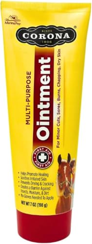 Manna Pro Corona Lanolin-Based Ointment for Horses Soothes Skin Irritation 7 oz Natural Relief for Equine Skin Care