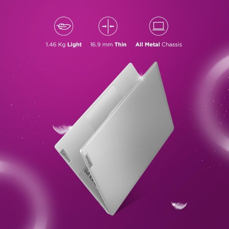 Image of Lenovo IdeaPad Slim 5 13th Gen Intel Core i5 13420H 14 inch(35.5cm) WUXGA OLED Laptop (16GB /1TB SSD /Win 11 /MSO Home 24 /Backlit KB /FHD Camera /Luna Grey /1.46Kg), 83HR000WIN