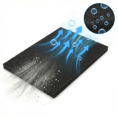 Sturiz 2pcs Luftfilter Schaumstoff 300x210x10mm Luftfiltermatte Luftfilterschaum Luftfiltereinsatz Universell zum Zuschneiden für Luftfilter Motorrad Roller Scooter RasenmäHer Kettensäge