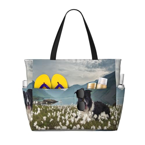 Sac de plage Border Collie grand format pour ne plus jamais manquer de place en sortie