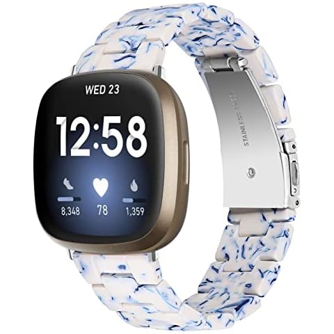 Kabbba Resin Watch Band for Fitbit Versa 3/Sense Cover