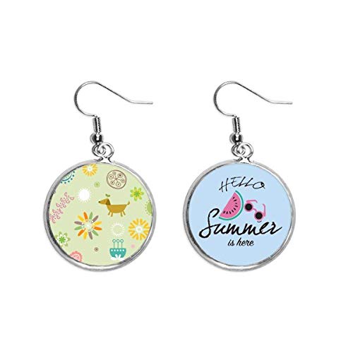 Pendientes de sandía ligeros que cuidan tu lóbulo con flores estilo perro fresco