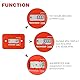 RileyFine RQ-HM012 Digitaler Drehzahlmesser, TOT Stundenaufzeichnung, Echtzeit-Drehzahlanzeige, für ZTR Rasenmäher Traktor Generator Außenborder (red)