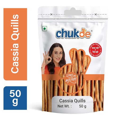 Image of Chukde Dalchini Shrilankan, Cinnamon Ciggarate Sticks Quills Whole Spices, 50g (Pack of 2)