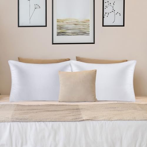 Utopia Bedding KopfKissen (2er Set), 50 x 70 cm Schlafkissen, Atmungsaktiv et Weich Kissen (Weiß)
