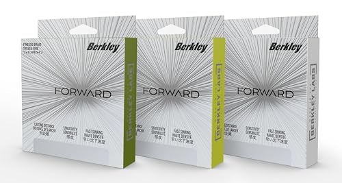 Berkley Forward Braid Fishing Line | High Sensitivity Finesse Superline for Spinning, Lure & Finesse Fishing | Enhanced Smooth Long Distance Cast & Sensitivity | 1800m | 0.26mm | 12.4kg | Flame Green