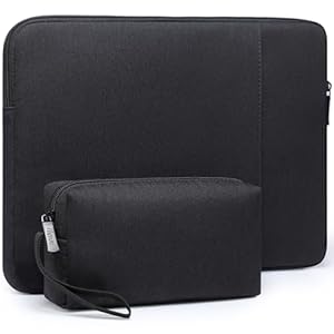 HYZUO 13.3-14 Inch Laptop Sleeve Bag Set for MacBook Pro 14 M5/M4/M3/M2/M1 Pro/Max A3426 A3427 2026-2021, MacBook Air/Pro 13.3, 13.5-13.8" Surface Book/Laptop, NoteBook Case for 13.3" HP, Black