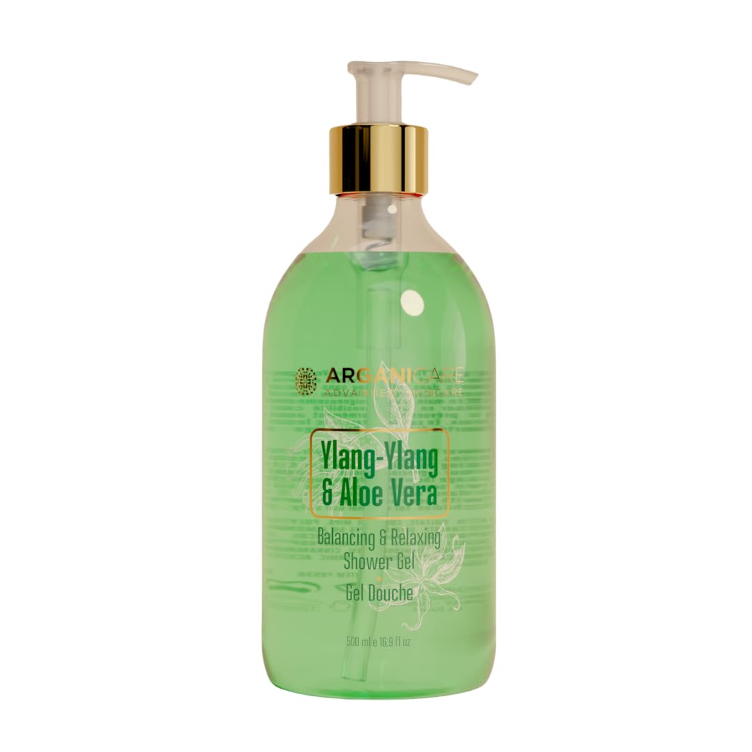 Arganicare | Shower Gel – Ylang Ylang & Aloe Vera | Hydrating Daily Cleanse | Soft Skin Feel | All Skin Types | 500 ml