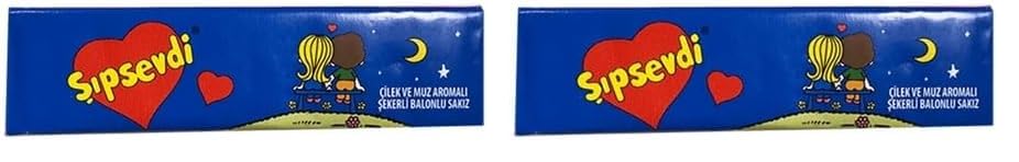 Şıpsevdi Muz & Çilek Aromalı Eğlenceli Sakız 25 gr 2li paket