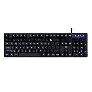 HP K300 Backlit Membrane Wired Gaming Keyboard with Mixed Color Lighting, 4 LED Indicators, Matte Finish Double…