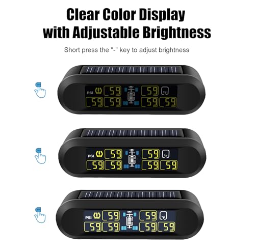 TPMS inteligente con 6 sensores externos y pantalla solar para coche 7