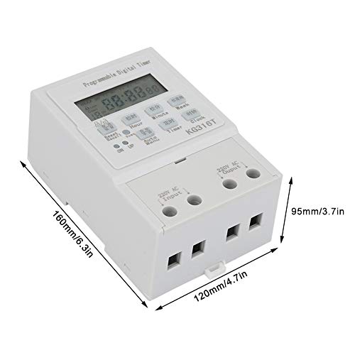 Minuterie numérique programmable AC 220V 30A Lot de 2 interrupteurs avec écran LCD - 4