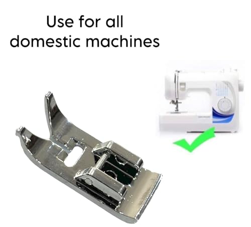Image of ZENITH Zig Zag Foot Pressure Foot Snap on Type for Automatic Electric Low Shank Sewing Machines Suitable for Usha Janome Brother Singer etc Steel Finish (Zig Zag Foot)