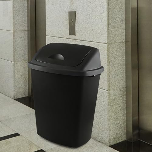Set de 4 Canecas de Basura Rectangulares de 18 gal Color Negro miniatura 6