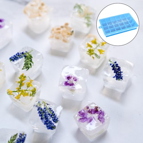 Molde de silicona para cubitos de hielo 24 cavidades con tapa 3 pzas miniatura 5