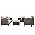 ovios Patio Furniture Set, 5 Pieces Outdoor Wicker Rattan Sofa Couch with Chairs, Ottomans and Comfy Cushions, All Weather High Back Conversation Set Garden Backyard, Beige