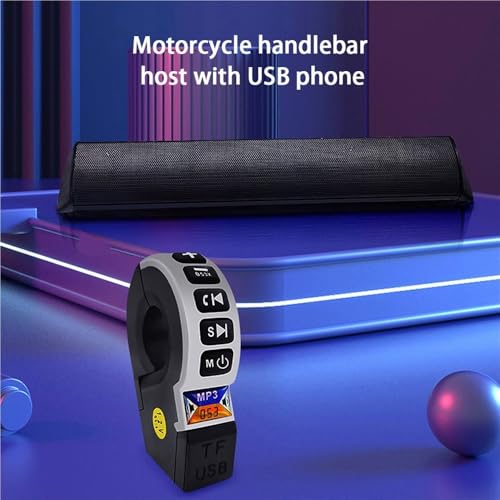 Parlante para manillar de motocicleta compatible con AUX 12V miniatura 4