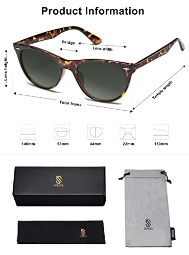 Image of SOJOS Classic Polarized Sunglasses for Women Men Small UV400 SJ2076 | Lightweight Design Frame for All-day Comfort