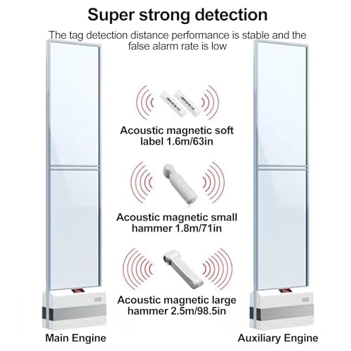 Sistema di sicurezza EAS con allarme acustico e luminoso, attrezzatura antifurto 58KHz per negozi al dettaglio, supermercati e negozi di abbigliamento
