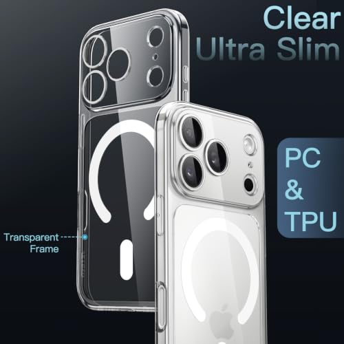 Image of JETech Magnetic Slim Cover Case for iPhone New Pro Max, Clear