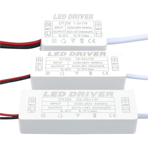 Driver LED 250mA 4-7W alimentation AC90-265V pour spot de plafond