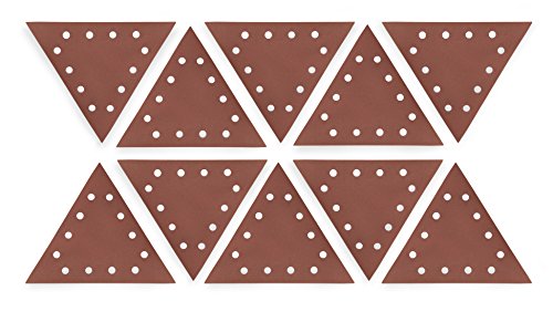 WEN 6377SP240 240-Grit Hook & Loop 11-1/4-Inch Triangle Drywall Sander Sandpaper, 10 Pack