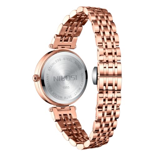 NIBOSI gold stainless steel watch – image 3