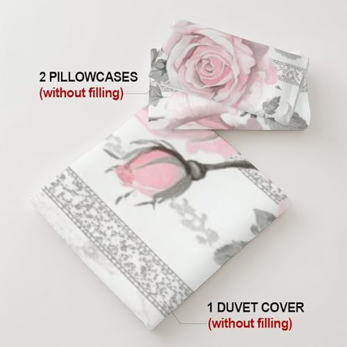 Drap housse imprimé 3D rose microfibre grande poche 90x200 - 8