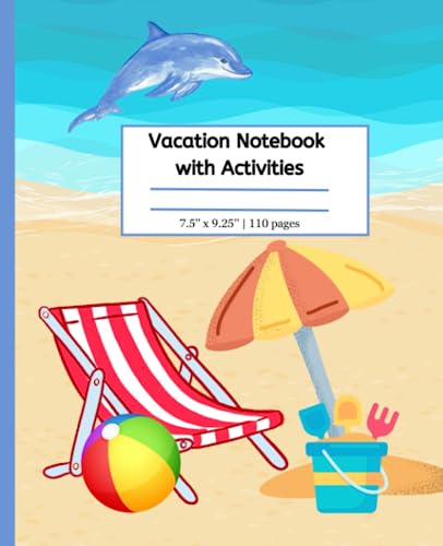 Cute Composition Notebook with Activities, Perfect for kids: Cute Notebook with Activitities for Summertime Mood image 2