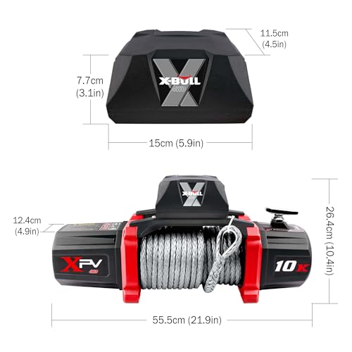 Winch Eléctrico X-BULL 10000 lb Capacidad 12V Kit miniatura 4