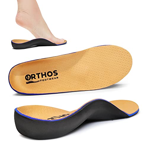 Image of ORTHOS Orthotic Replacement Shoe Insoles - USA Made - Breathable Full Length Feet Insoles with Shock Absorption for Arch Support, Flat Feet, Heel Spurs, Plantar Fasciitis