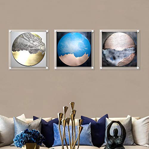 Niubee Clear Acrylic Wall Mount Floating Frameless Picture Frame Up To 12X12 Photo For Poster Photography Frames-Double Panel(Full Frame Is 13.5X13.5 Inch) #TOP3