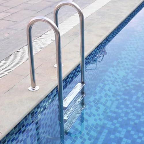Escalera para piscina de acero inoxidable con 2 peldaños miniatura 6