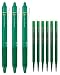 Pilot FriXion Ball Knock Retractable Erasable Gel Ink Pens, Extra Fine Point 0.7mm, Green Ink, 3 Pens & 6 Refills Value Set