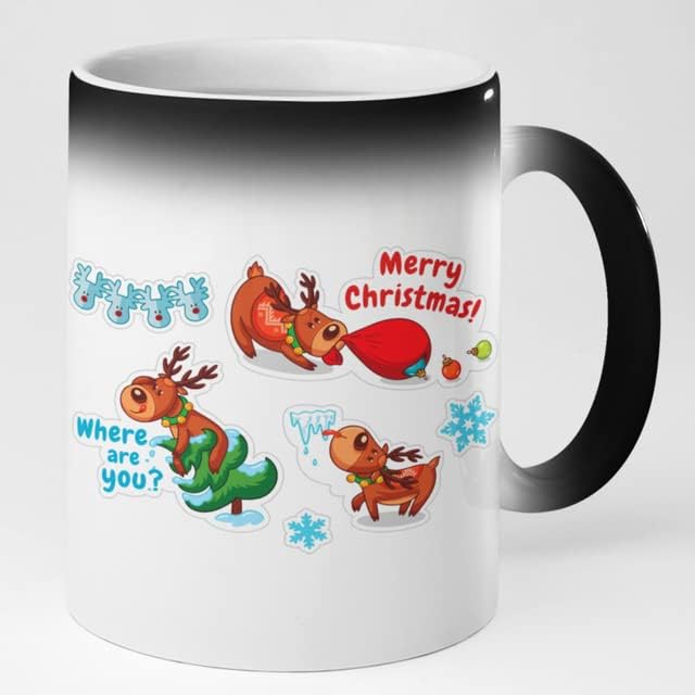 Christmas Reindeer Magic Mug - Red, 325ml