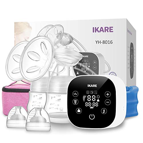 IKARE Double Breast Pumps Hospital Grade, Electric Portable with Most Comfortable 120 Levels